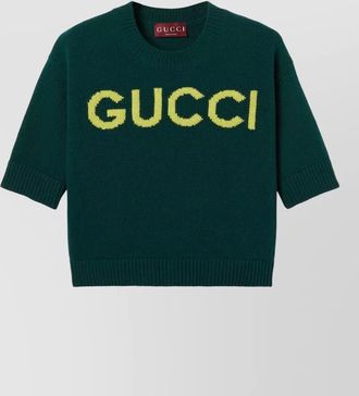 Gucci knitwear crew neck ribbed cuffs hem