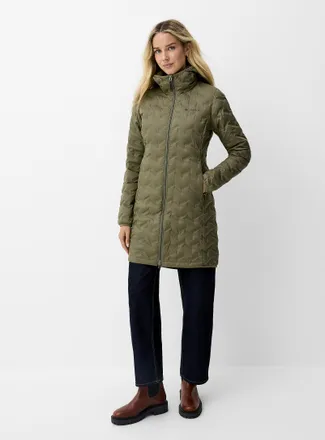 Columbia Womens Delta Ridge mid-length puffer jacket