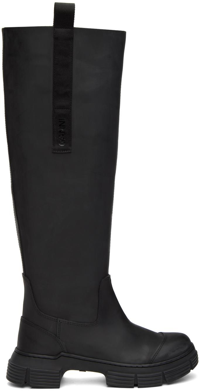 Ganni: Black Leather Boots now up to −78% | Stylight