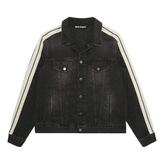 Palm Angels Track Denim Black White PMYE029F21DEN0011001
