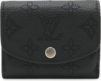 Louis Vuitton Mahina Black Noir Mahina Leather Wallet (Tri-Fold) (Pre-Owned)