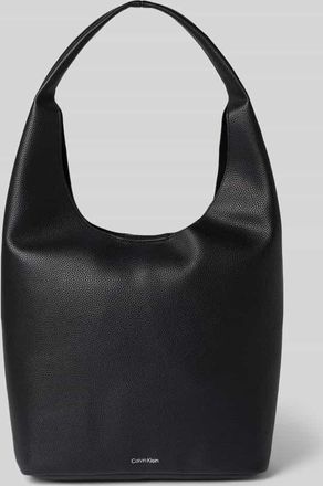 Calvin Klein Handtasche mit Label-Detail Modell SLOUCHY PEBBLE MEDIUM in Black, Gr&ouml;&szlig;e 1