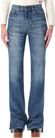 Chloé Straight-Leg Organic Cotton Indigo Jeans