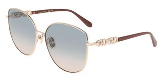 Ferragamo SF339S 774 Womens Sunglasses Gold Size 60