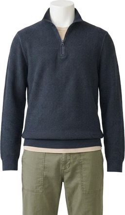 Faherty Whitewater 1/4 Zip Sweater In Fjord