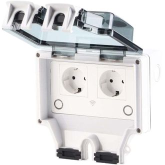 OEM Enchufe Exterior Impermeable - Enchufe Exterior Impermeable Ip66 Con Luz Indicadora E Interruptor - 16a 110-250v Estilo Europeo - Enchufe De Jard&iacute;n Pa