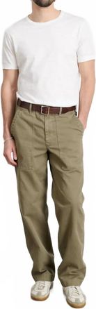 Alex Mill Herringbone Field Pant In Dark Olive