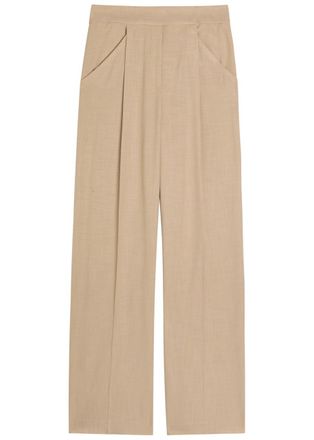 Veronica Beard Marbeau Wide-leg Trousers - Khaki - 14 (UK18 / Xxl)