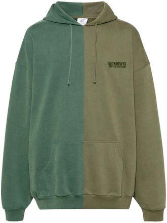 VETEMENTS logo-embroidered hoodie - Green