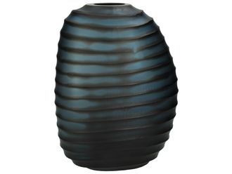 Schubiger M&ouml;bel Vase Glas Dunkelblau B: 23 cm