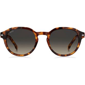BOSS 50mm Round Sunglasses in Brown Havana at Nordstrom Rack