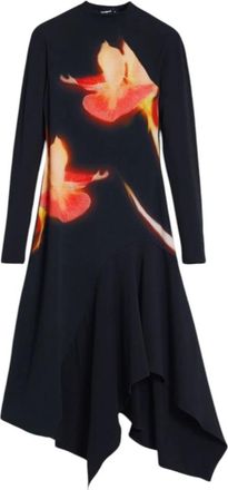 Desigual Vest Mila - Dames - Feestkleedjes - Zwart - L - Katoen - Kleedjes