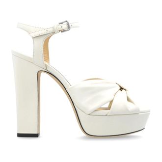 Jimmy Choo London High Heel Sandals, female, Beige, Size: 7 1/2 US Heloise 120 Platform Sandals