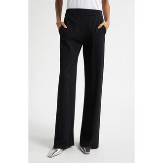 Stella McCartney Straight Leg Compact Knit Trousers in Black at Nordstrom, Size X-Large