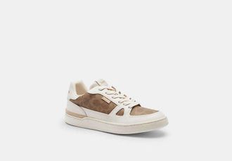 Coach Womens Clip Court Low Top Sneaker in Signature Canvas, Size 6.5