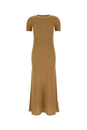 Max Mara Camel Silk Blend Europa Dress