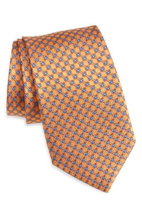 Nordstrom Neat Medallion Silk Tie in Orange at Nordstrom