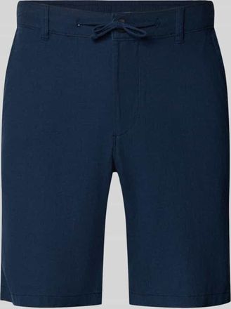 Selected Regular Fit Chinoshorts aus Baumwoll-Leinen-Mix Modell BRODY in Marine, Gr&ouml;&szlig;e XL