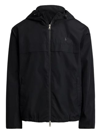 Polo Ralph Lauren hooded zip windbreaker - men - Recycled Polyester - L - Black