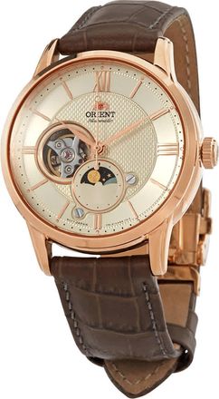 Orient Sun & Moon Automatic Champagne Dial Mens Watch RA-AS0009S10B