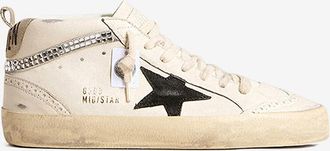 Golden Goose Halbhohe Ledersneakers mit Strass Mid-Star