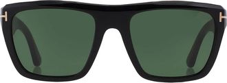 Tom Ford Alberto Green Browline Mens Sunglasses FT1077 01N 55