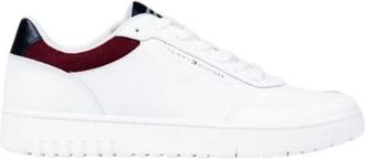 Tommy Jeans Schoenen, Heren, Wit, 41 EU, Leer, Moderne Leren Sneakers