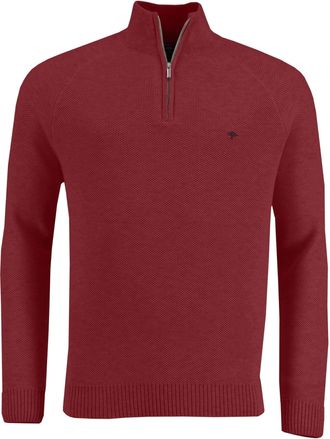 Fynch-Hatton Mens Structure 1/2 Zip Jumper - 1213-611 306 - Winter Red (as8, Alpha, s, 3X_l, Regular, Regular, S, Winter Red)