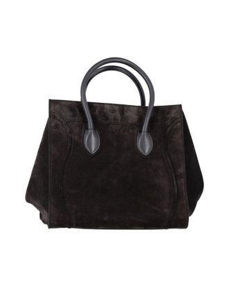 Celine Celine Luggage Phantom Medium Tas in Zwart Su&egrave;de