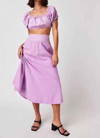 Free People Lotus Crop Top And Skirt Set In Orchid