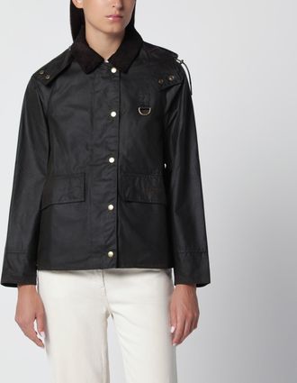 Barbour Giacca blu navy in cotone cerato