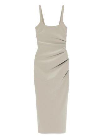 Bec&bridge midi Karina tuck dress - women - Elastane/Polyester/Elastane/Polyester - 8 - Green