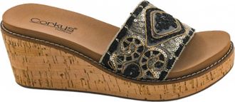 Corkys Footwear Womens Wanderlust Sandal In Black/ Brown
