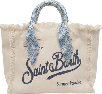 MC2 Saint Barth Natural Unica Canvas Tote Bag