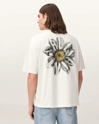 AllSaints Petals Oversized Short Sleeve Graphic T-Shirt