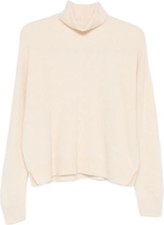 Majestic Filatures Elegante Bianco Sweater Aw 25 - Dames - Coltruien - Wit - M - Wol - Truien & Vesten