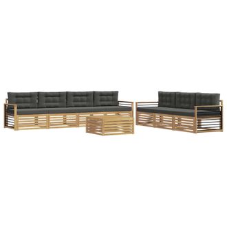 vidaXL Conjunto De Sof&aacute;s De Exterior 8 Uds. Blanco Y Antracita Vidaxl