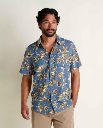Toad & Co Salton Shirt in Pacific Blue Print at Nordstrom, Size Xx-Large