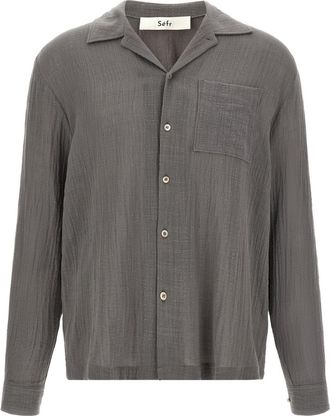 S&eacute;fr Grey Relaxed Textured Shirt