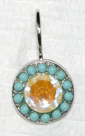 Mariana Womens Sun Kissed Poppy Earrings In Blue / Yellow