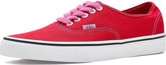 Vans Authentictm Skate Shoes Terry Lace Red/Pink : Mens 11 - Womens 12.5 Medium, Canvas/Leather