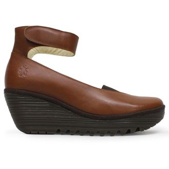 FLY London YOUS529FLY Dublin Leather Womens Comfort Shoes - Tan - Size:UK 6