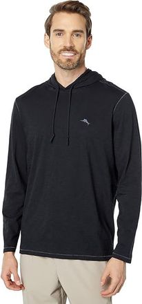 Tommy Bahama Bali Beach Hoodie Long Sleeve Mens Sweatshirt Black : SM, Cotton