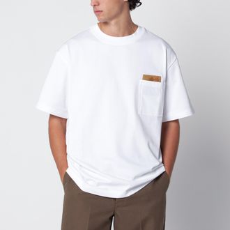Bottega Veneta T-shirt bianca in jersey di cotone Pima