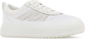 Moncler Mens White Canvas Moncler Altive Sneakers 001