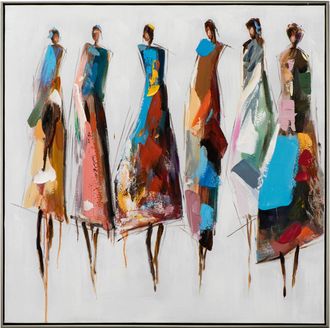 Schubiger M&ouml;bel Bild mit Rahmen Farbenfrohe Damengruppe