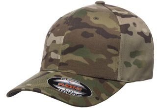 Flexfit Multicam Camo 6 Panel Baseball Cap Officially Licensed Multi-Cam Pattern (XX-Large, Multicam), Camouflage, XXL