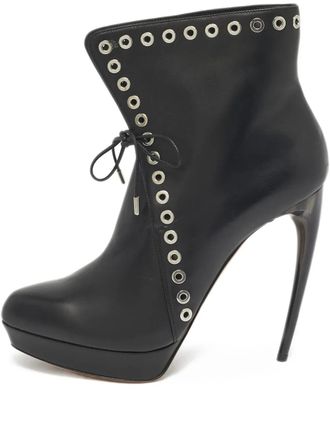 Alexander McQueen Stivaletti con occhielli - Nero