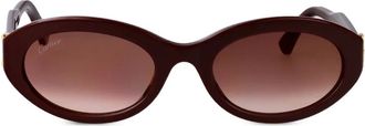 Cartier Occhiali da sole ovali - Rosso