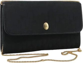Dior Pre-owned Clutches, female, Black, Size: ONE SIZE Pre-owned Trotter Canvas Shoulder Bag